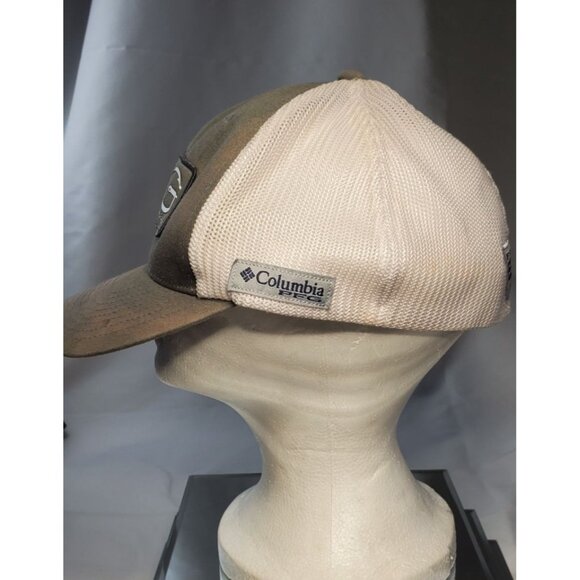 PFG Performance Fishing Gear Flexfit Baseball Cap Hat Mesh Fitted Gray White - Picture 2 of 6